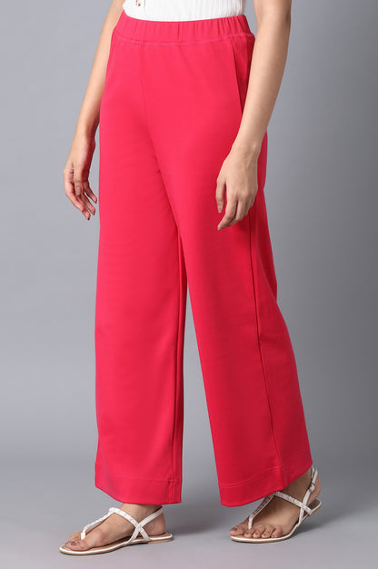 Maroon Loose Fit Palazzo