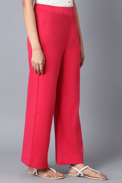 Maroon Loose Fit Palazzo