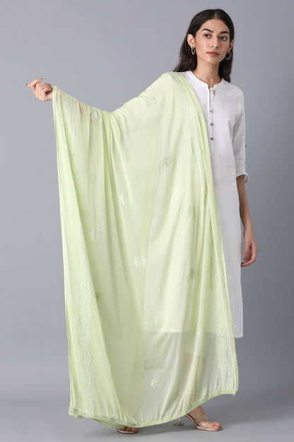 Light Green Embroidered Dupatta