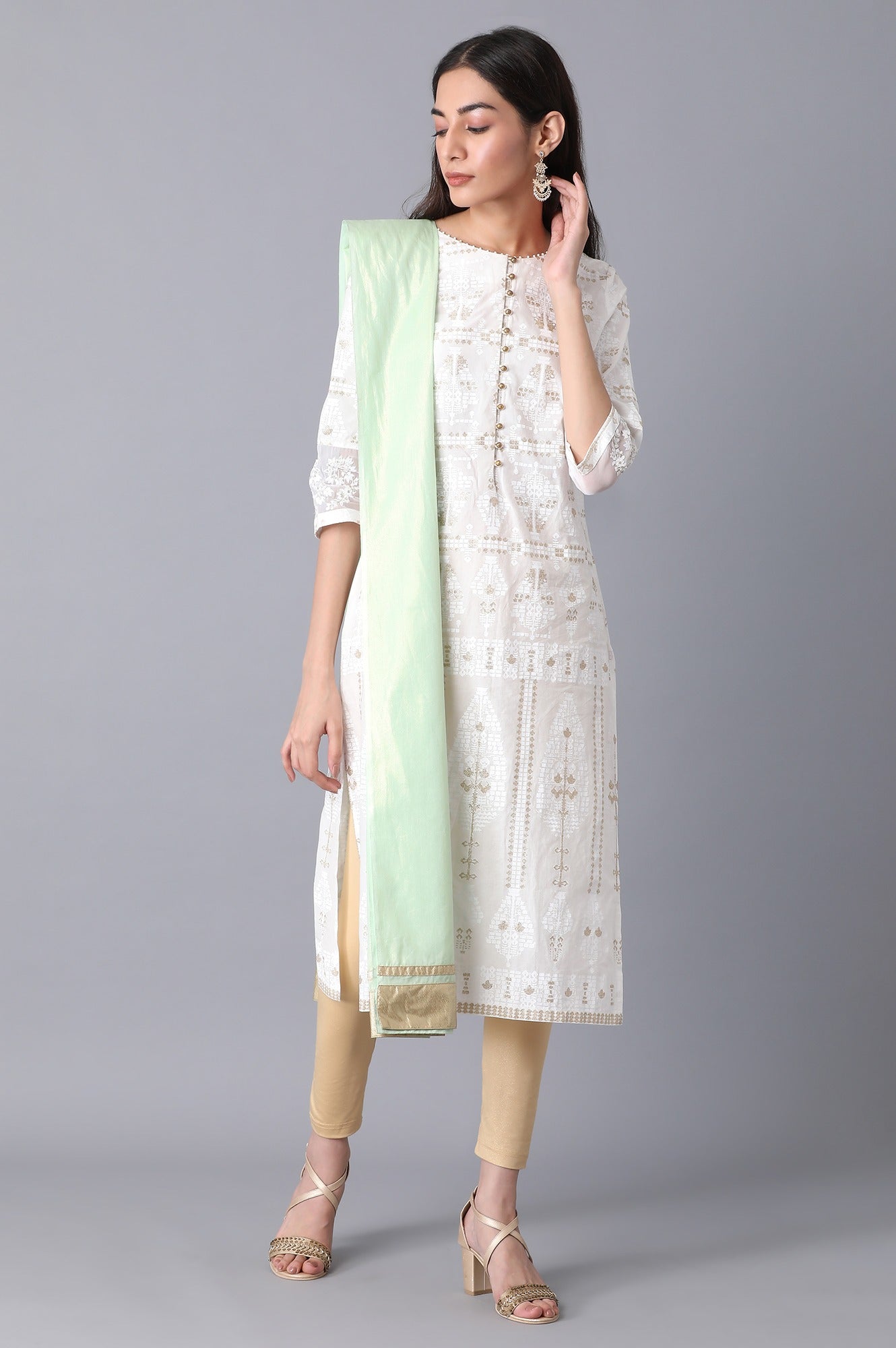 Green Voile Dupatta