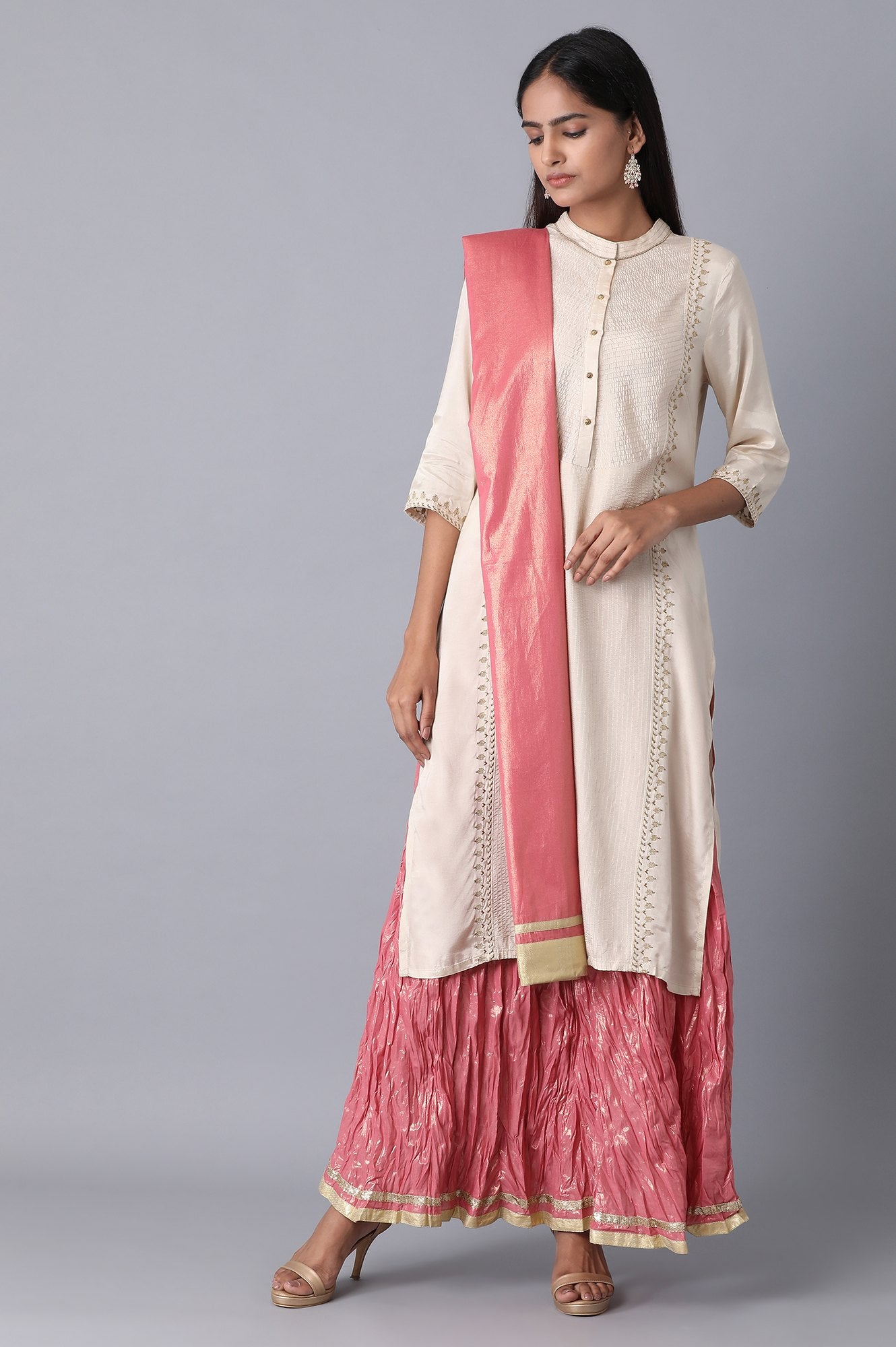 Pink Voile Dupatta