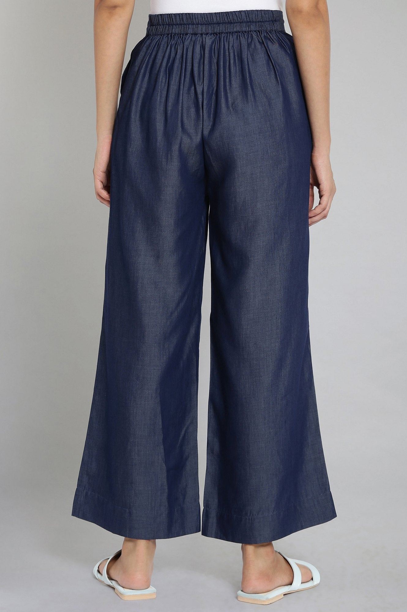 Blue Straight Palazzo