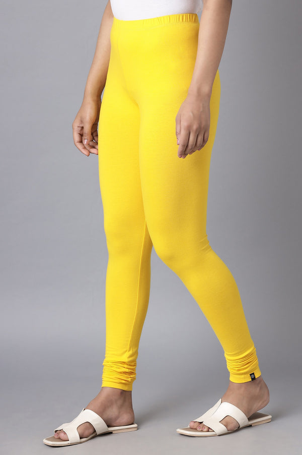 Yellow Skin Fit Churidar