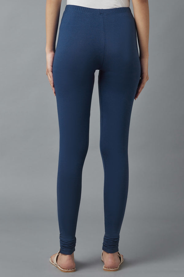 Navy Blue Skin Fit Churidar