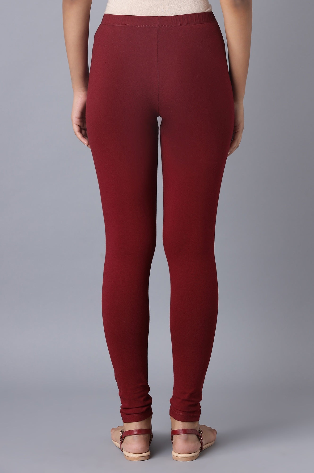 Maroon Cotton Lycra Tights