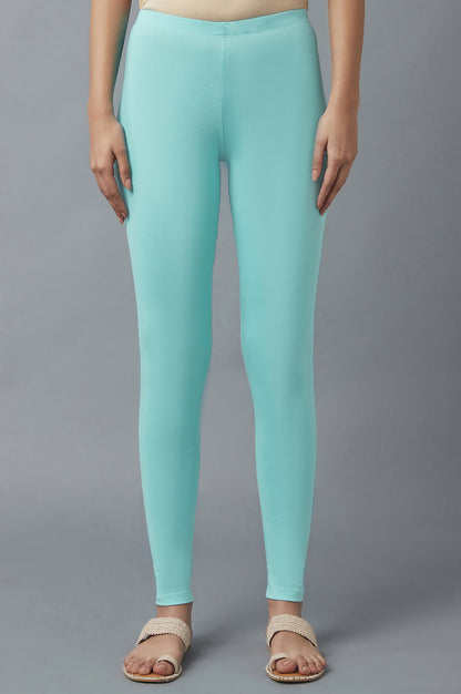 Light Blue Cotton Lycra Tights
