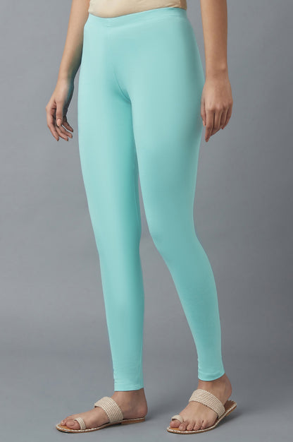Light Blue Cotton Lycra Tights