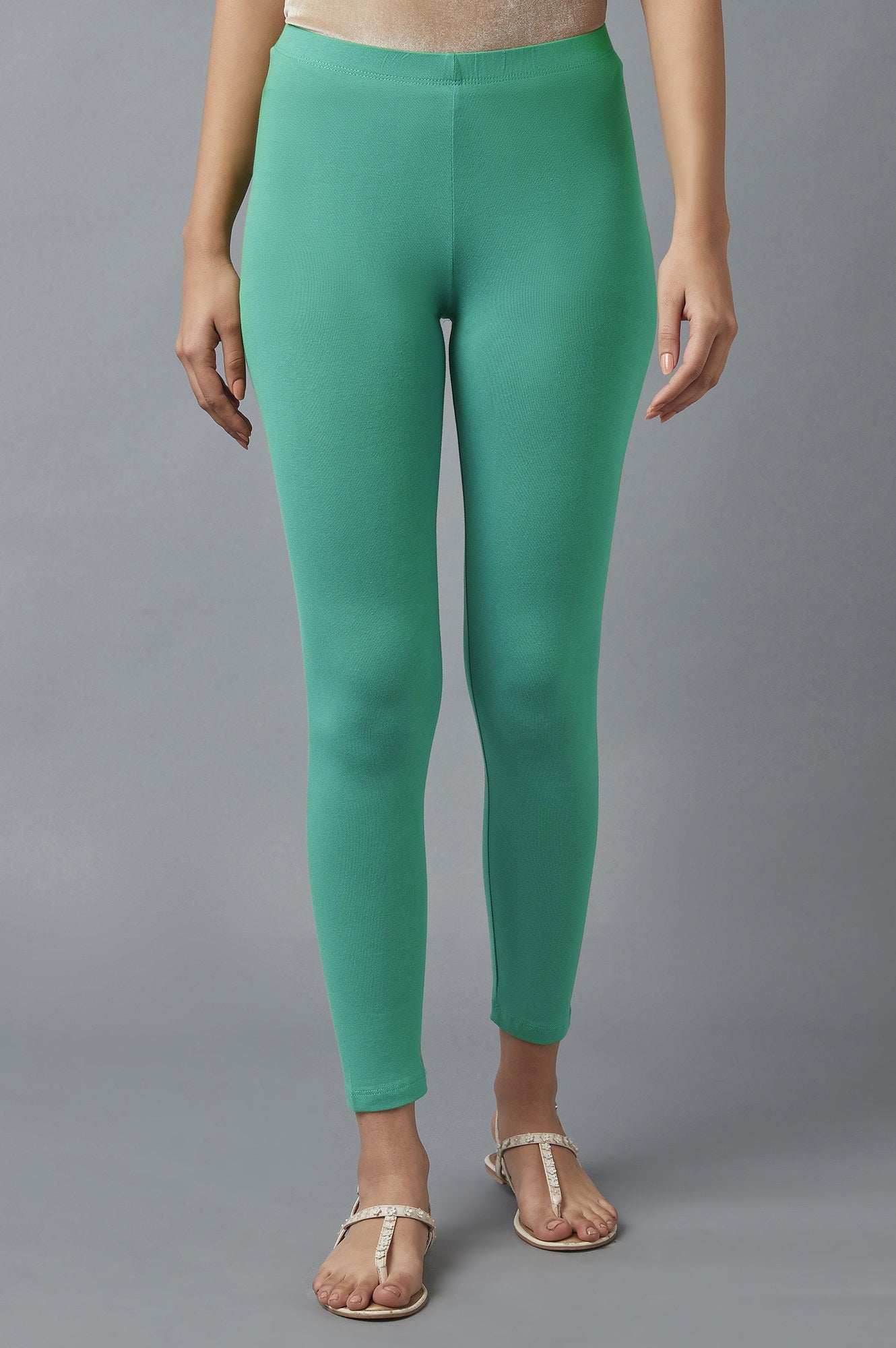 Light Blue Cotton Lycra Tights