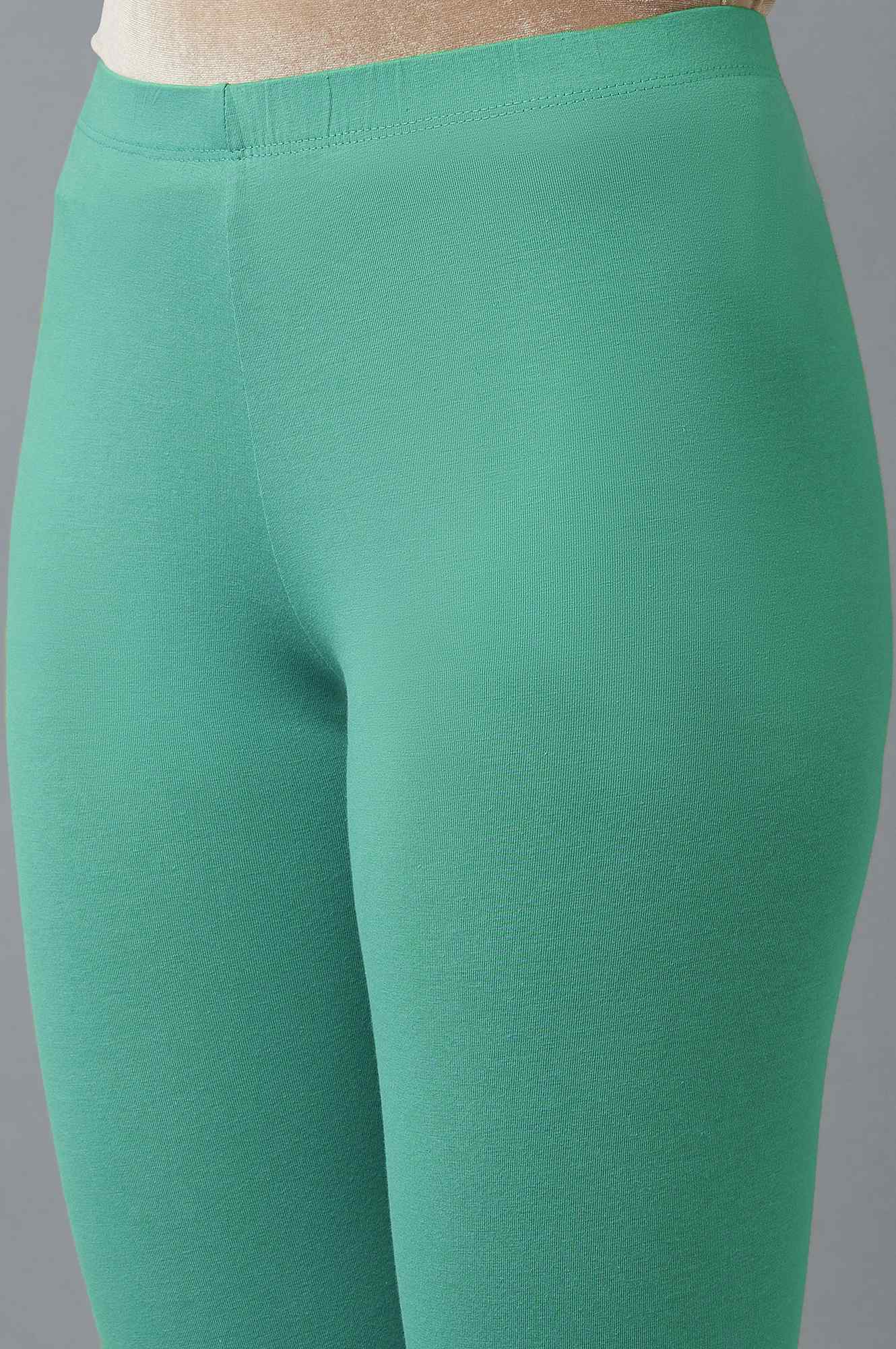 Light Blue Cotton Lycra Tights