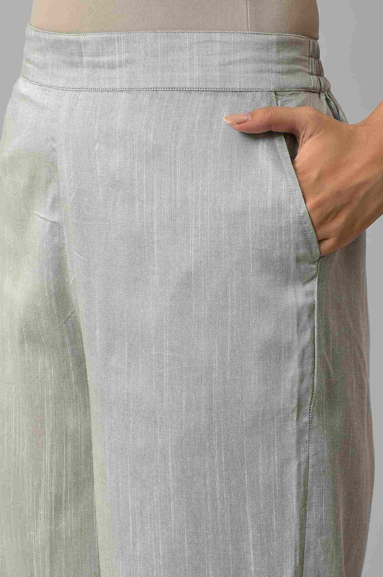 Grey Gathered Culottes
