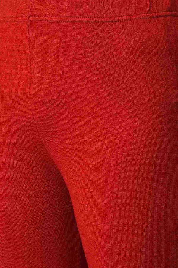 Red Solid Skinny Tights With Elasticated Waistband