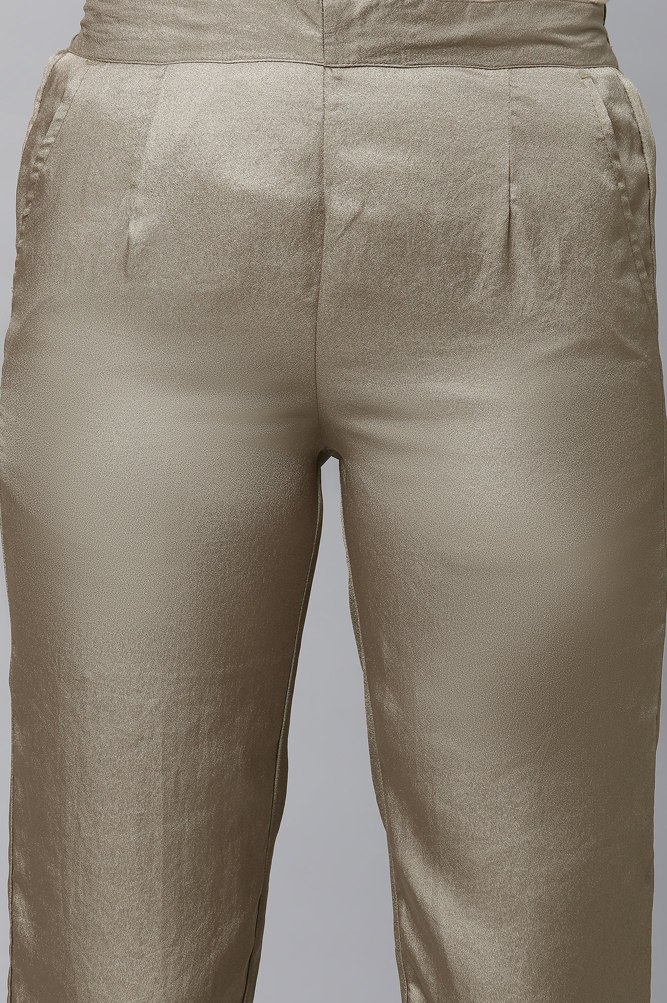 Green Pants in Korean Satin