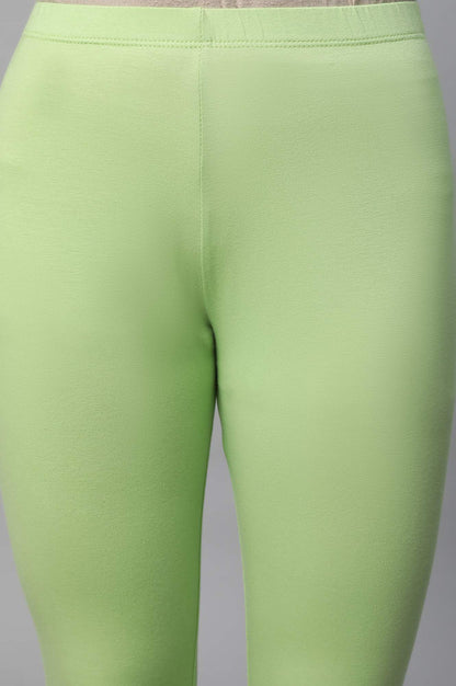 Green Cotton Lycra Tights