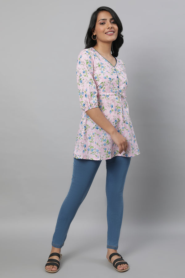 Blue Yarn Dyed Solid Buttons Denim Lycra Skinny Fit Ankle Length Jeggings