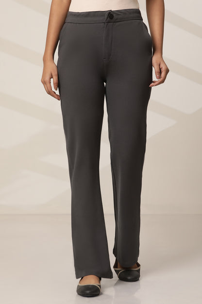 Grey Boot Cut Flared Pants