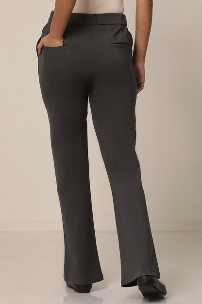 Grey Boot Cut Flared Pants