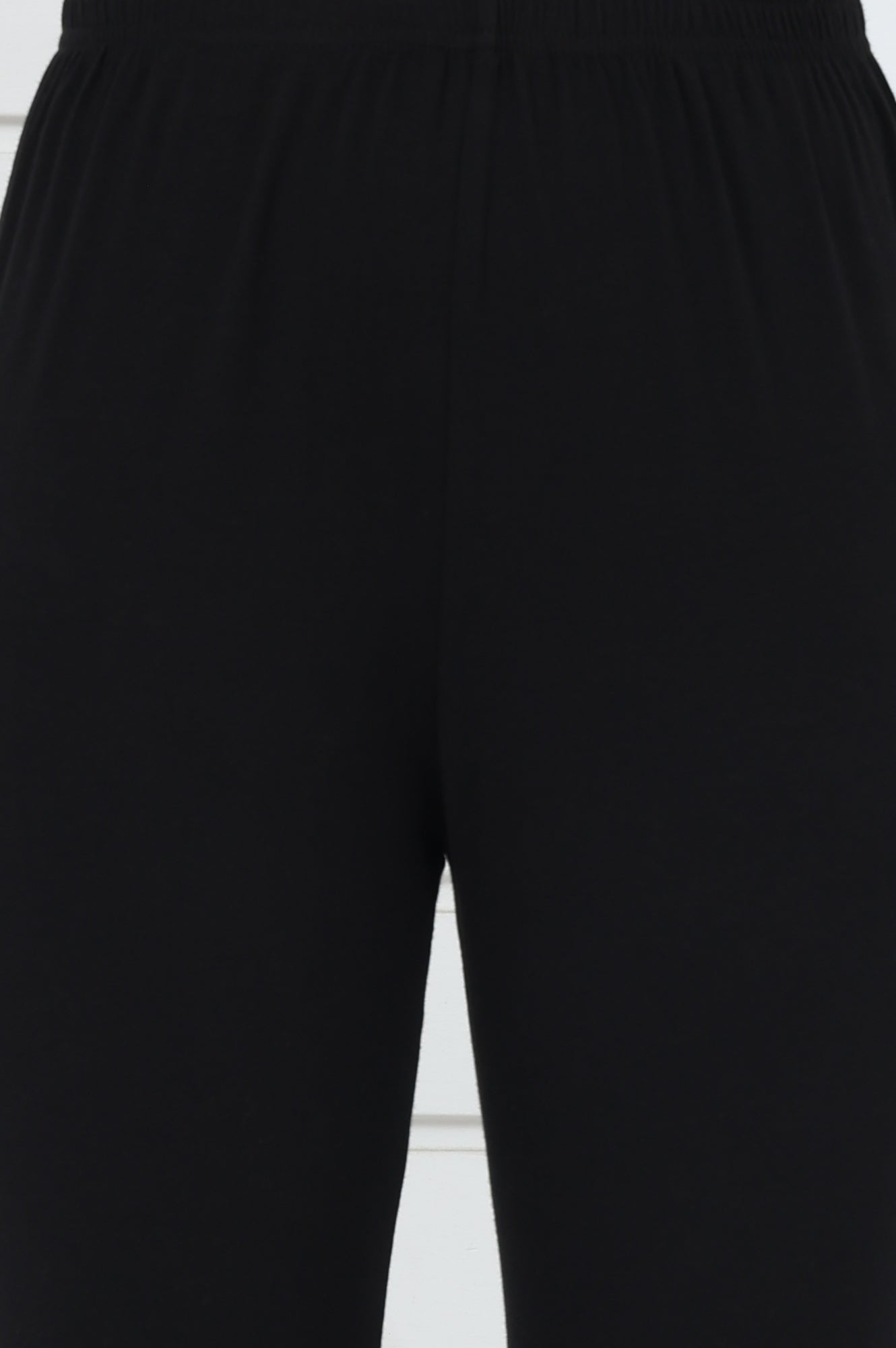 Black Solid Cotton Lyrca Skinny Fit Tights
