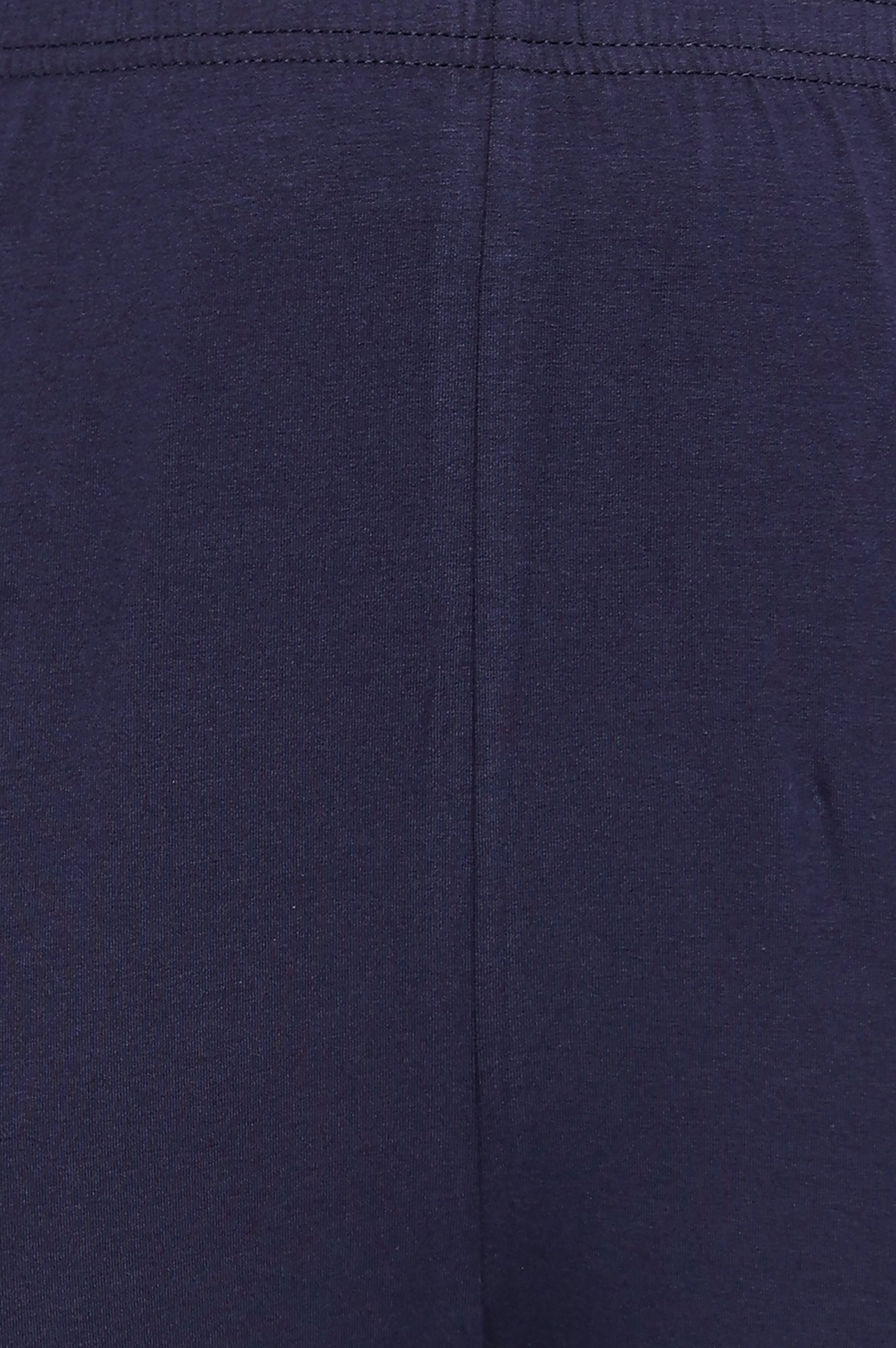 Navy Blue Solid Cotton Blend Tights in Ankle Length