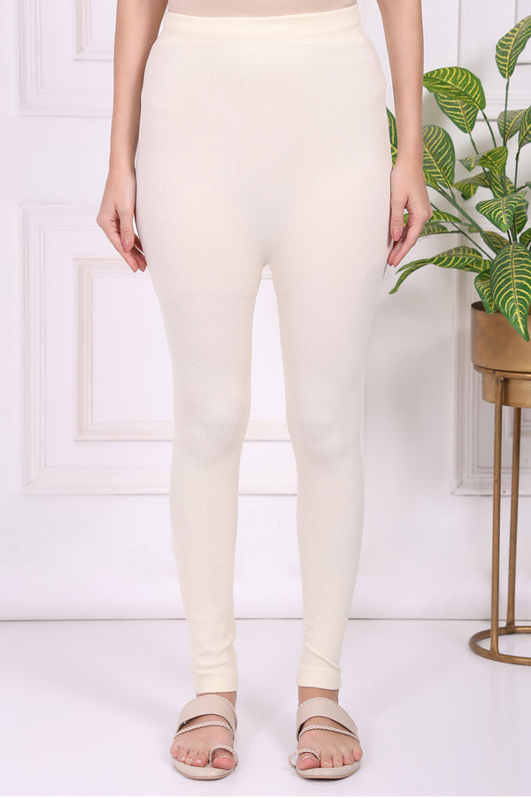 Off-White Textured Skinny Fit Tights