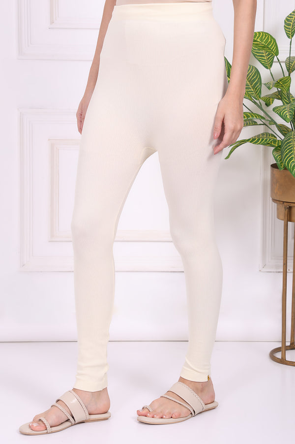 Off-White Textured Skinny Fit Tights