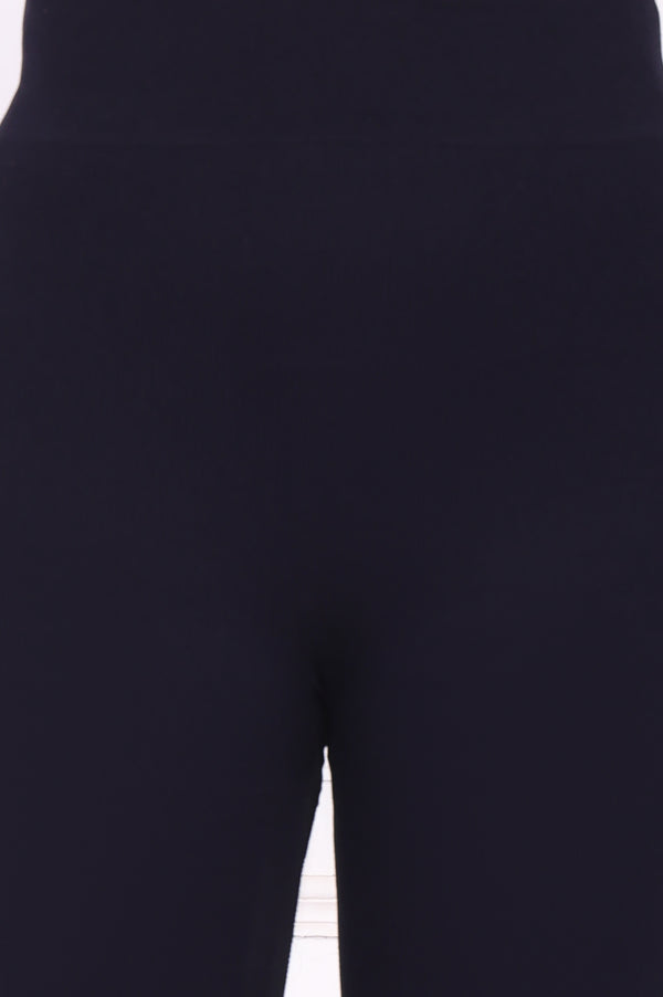 Navy Blue Textured Skinny Fit Tights