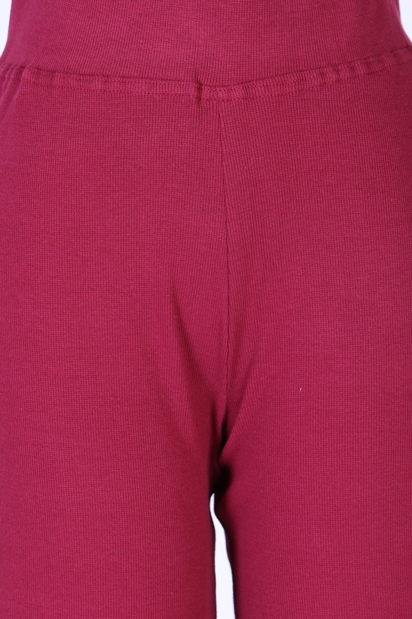 Magenta Solid Cotton Blend Ankle Length Flared Pants