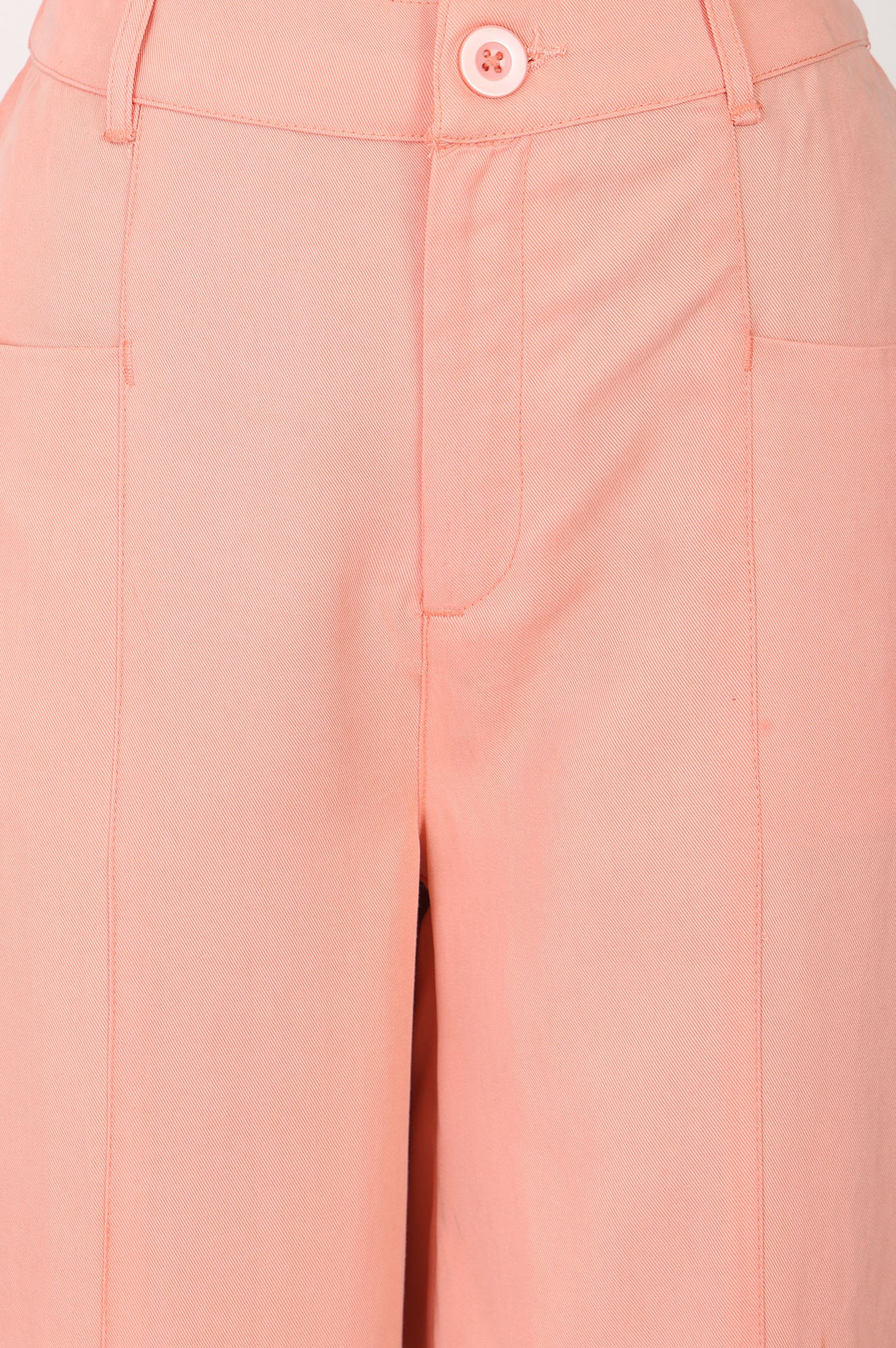 Peach Wide-Leg Ankle Length Palazzo Pants
