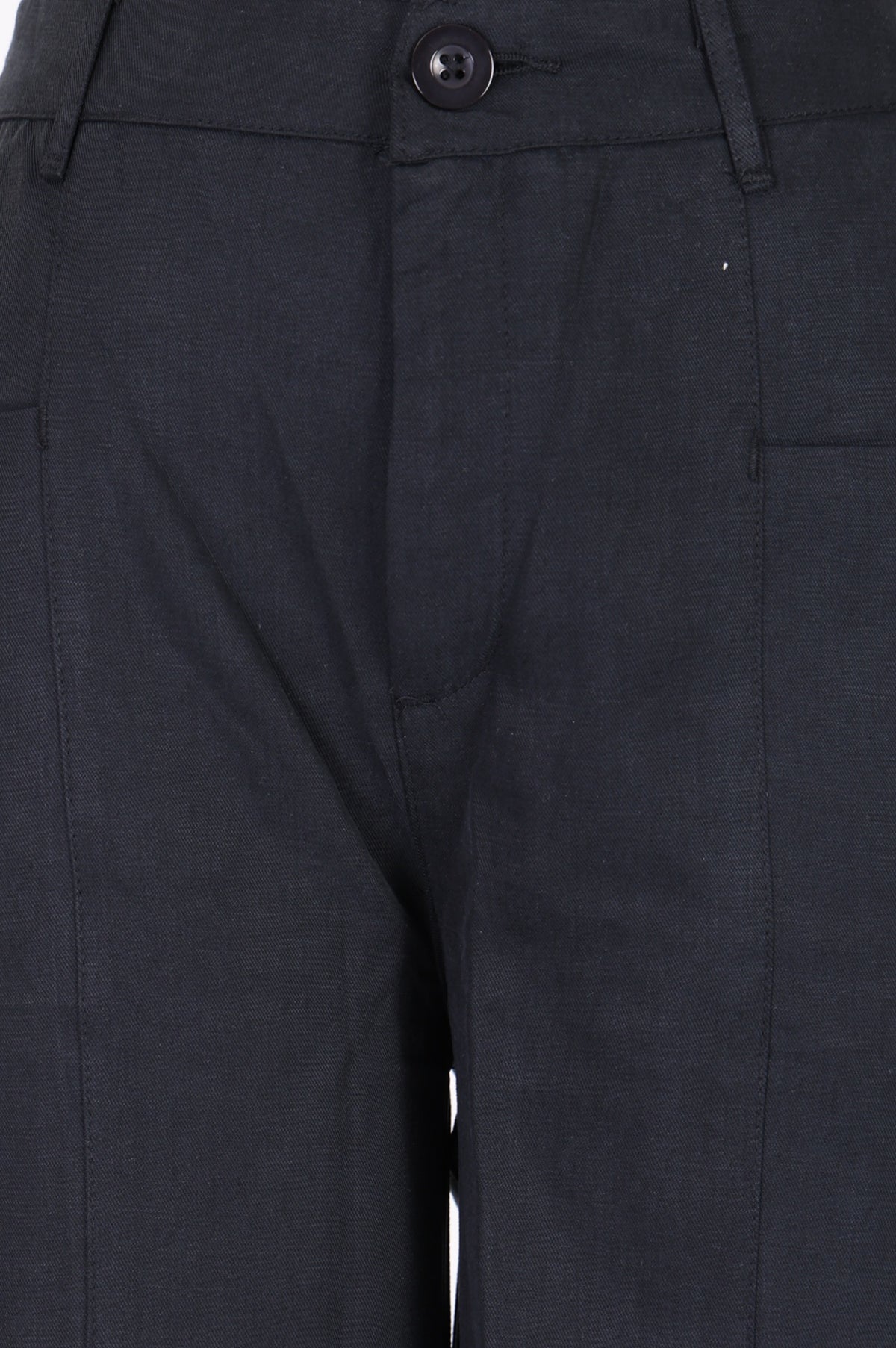 Charcoal Solid Cotton Linen Ankle Length Boss pant