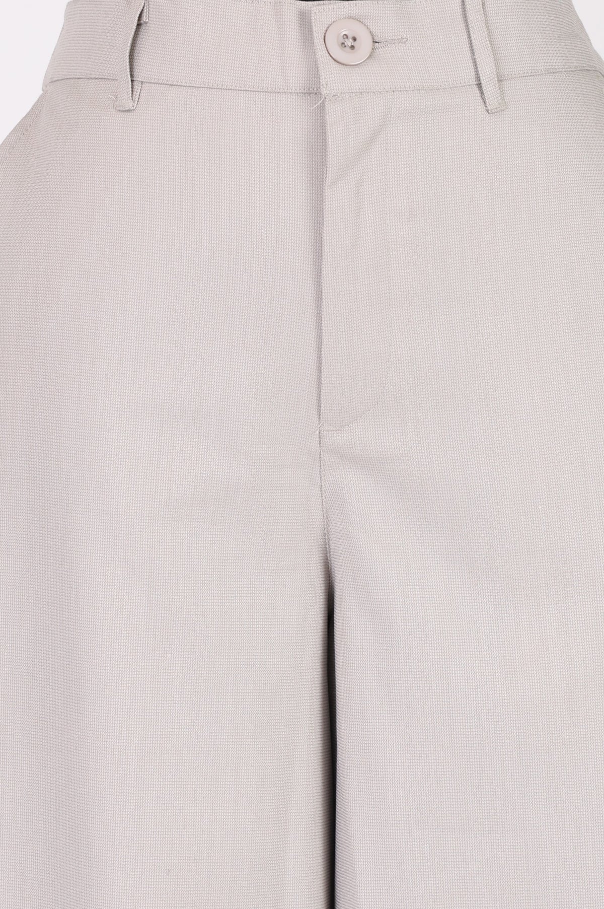Beige Solid Ankle Length High Rise Boss pant