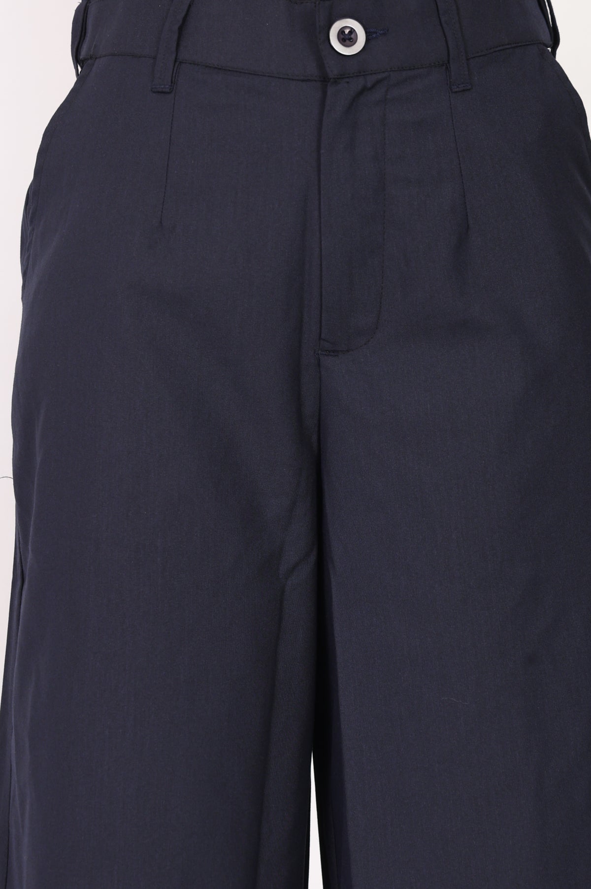 Taupe Solid Straight Fit Ankle Length Pants