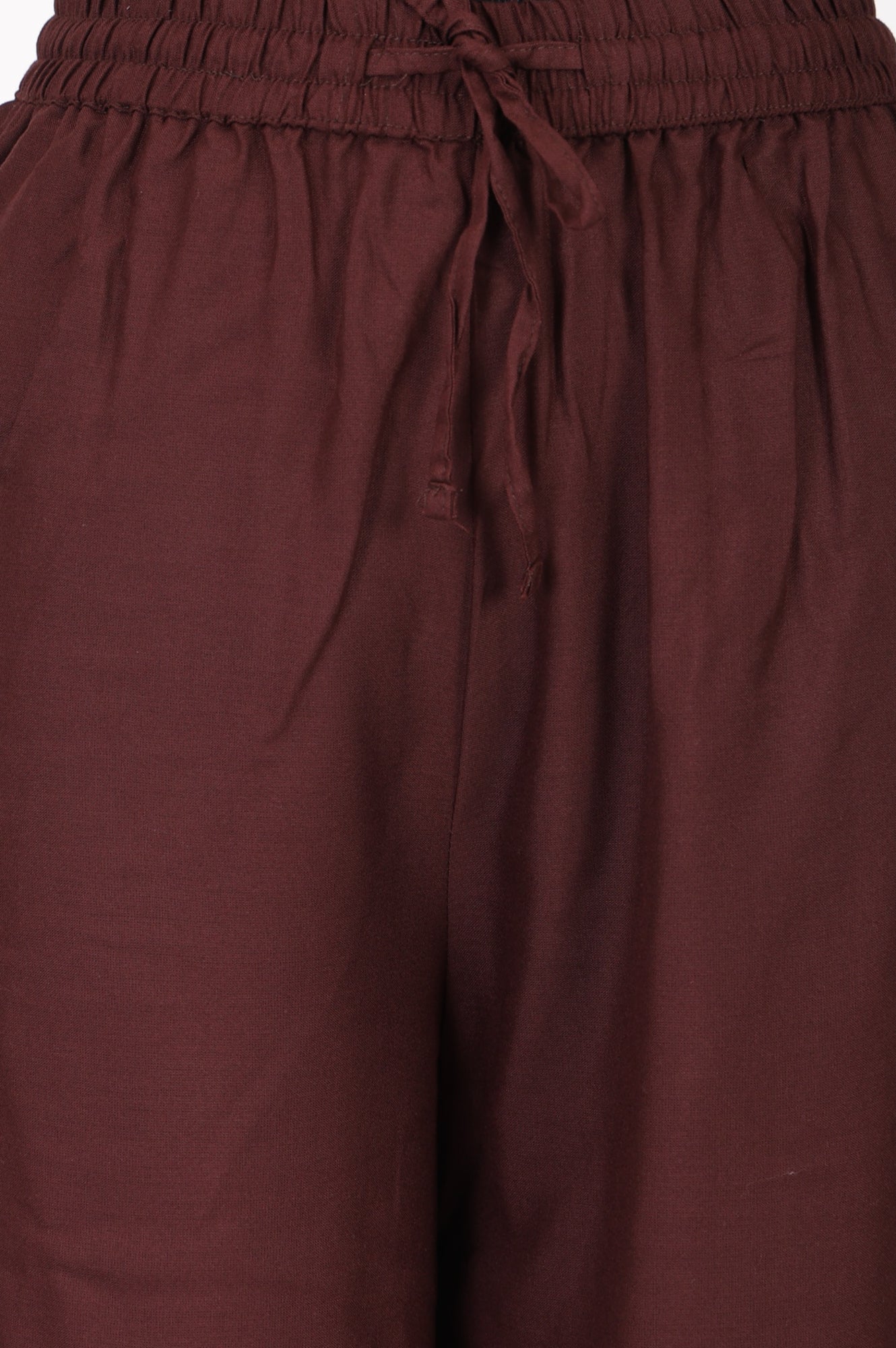 Maroon Mid Rise Ankle Length Jogger Pants